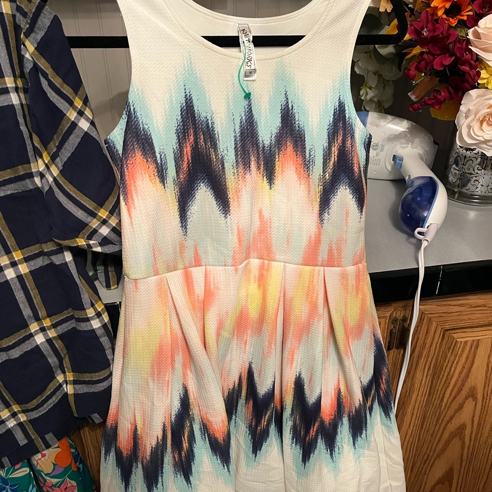 Knitworks Multicolor Zigzag Kids Dress